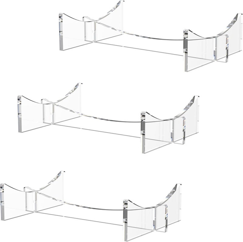 UoYeet حامل كرات أكريليك 3-pack، حجم صغير لكرة القاعدة، كرة السلة وكرة الجولف؛ حجم متوسط وكبير لكرة السلة، كرة القدم، الكرة الطائرة؛ حجم أفقي لكرة الرجبي وكرة القدم - Image 1